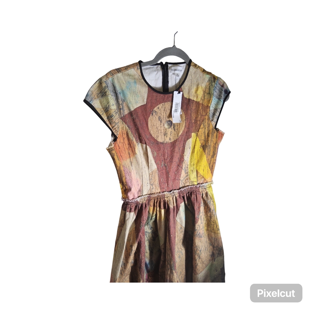 Preloved Size Medium Multicolor Distressed Patchw… - image 4